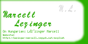 marcell lezinger business card